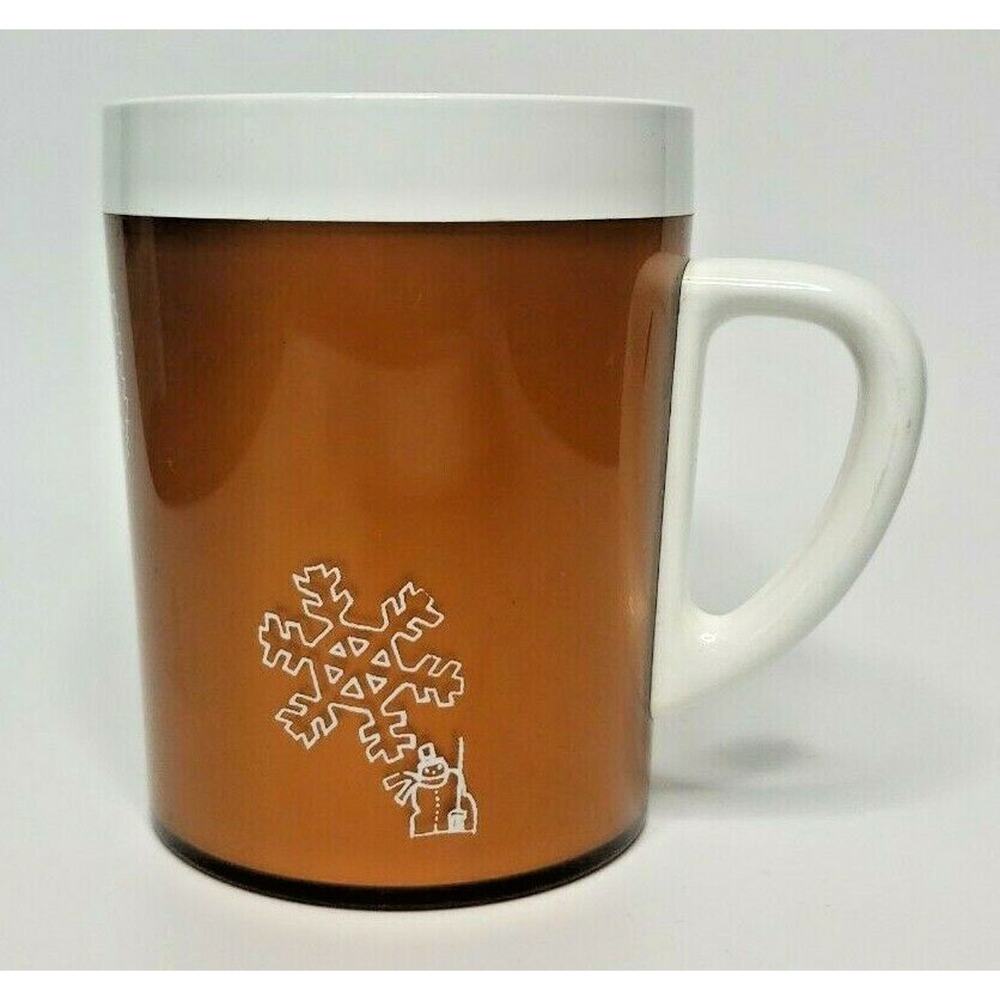 Vintage West Bend Thermo-Serv Copper 4 Seasons Insulated Mug Cup Retro‎ U135
